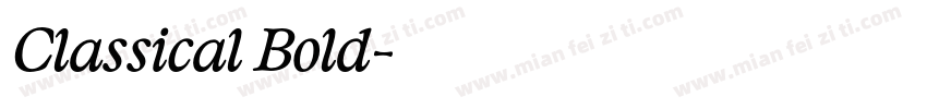 Classical Bold字体转换